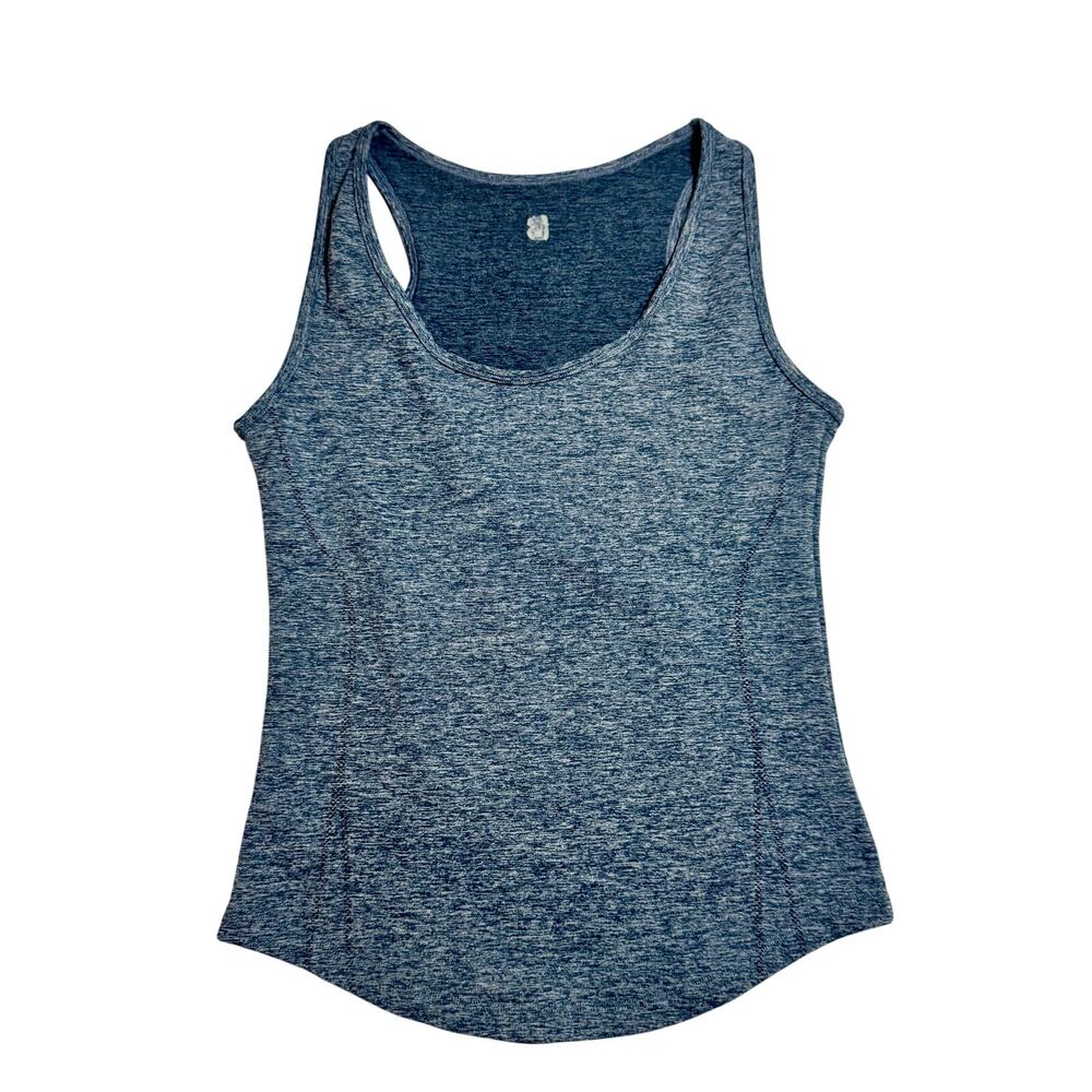 Buff Bunny Racerback Tank Top Women’s Medium Blue Athleisure Gym Yoga Pilates